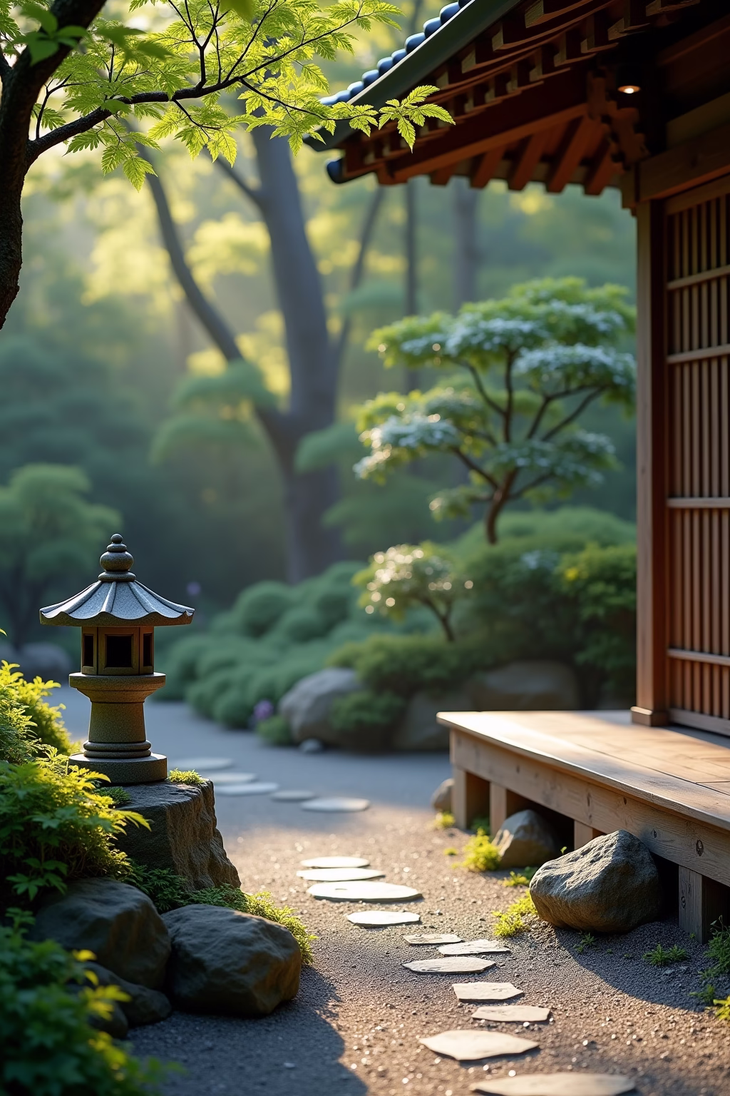 japanische ecke im garten outline 3