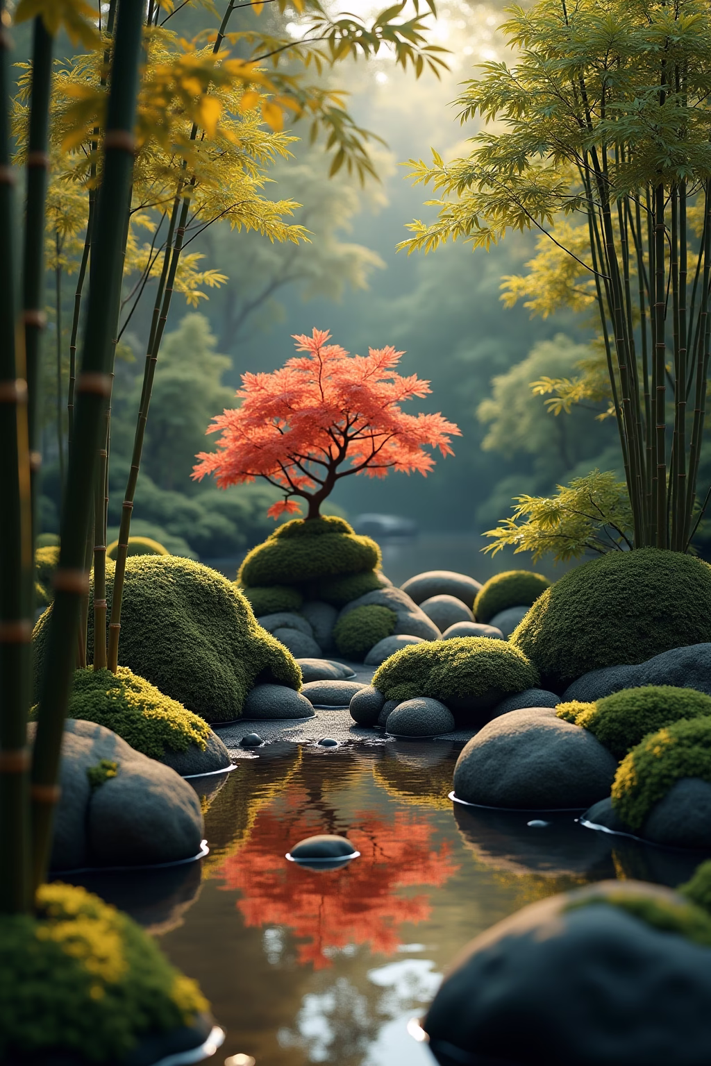 japanische ecke im garten outline 4