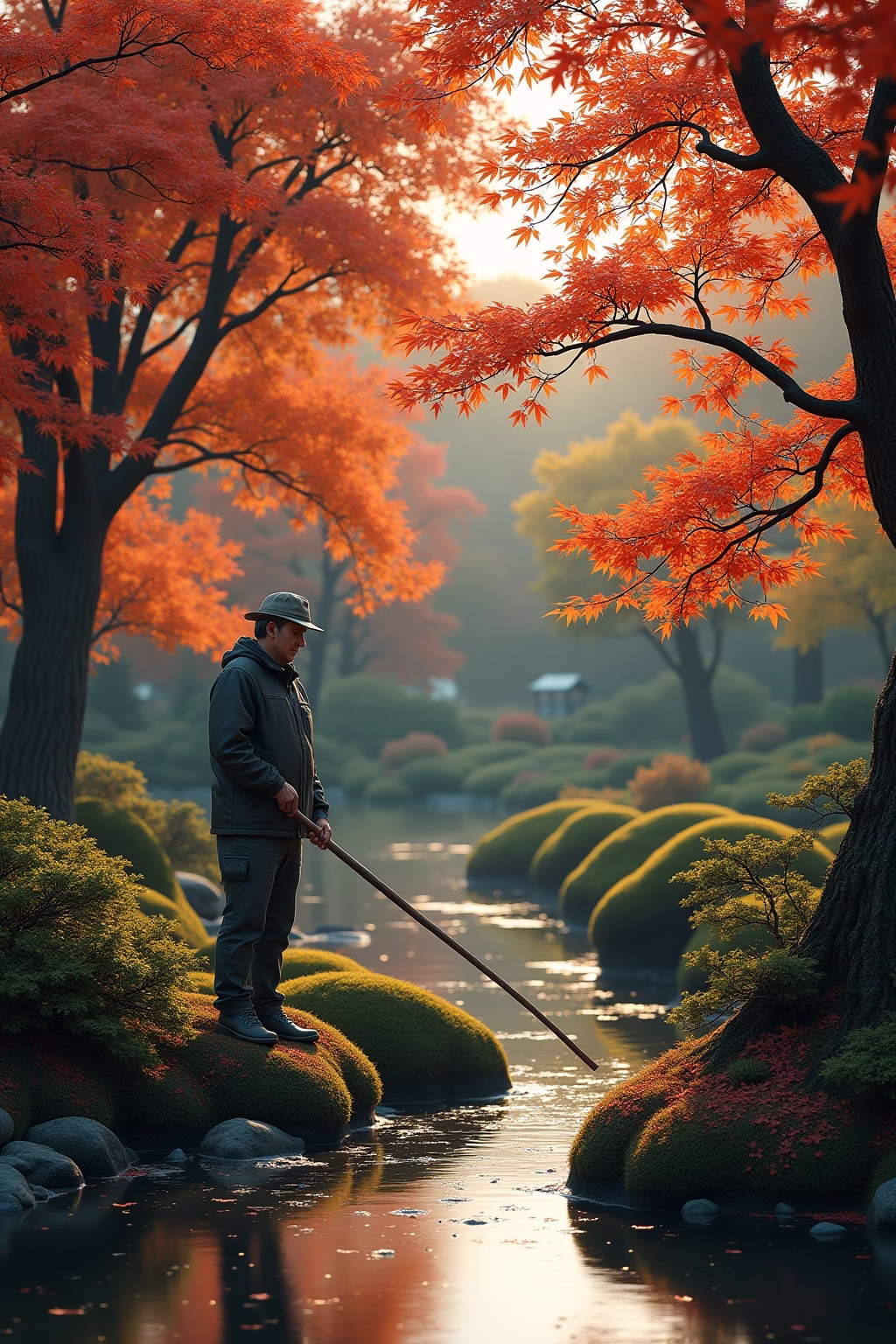 japanische ecke im garten outline 7