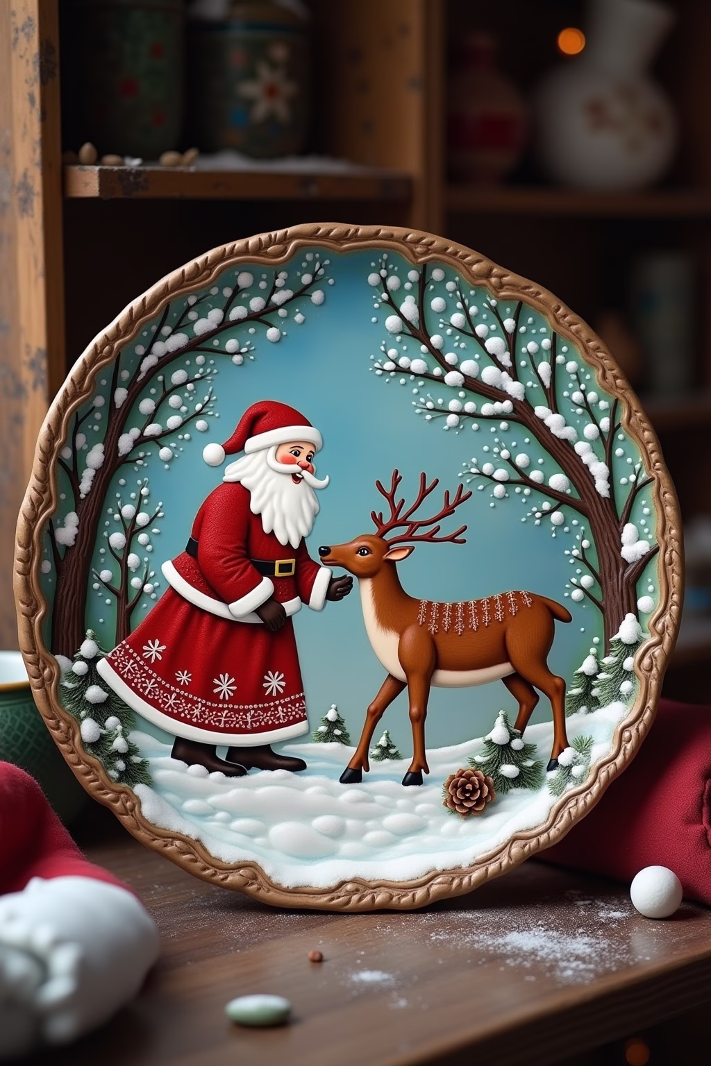 keramik bemalen weihnachten outline 6