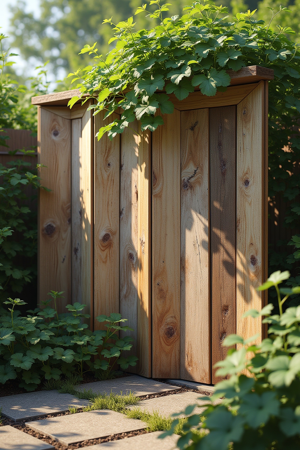 kreativer sichtschutz garten selber bauen outline 5