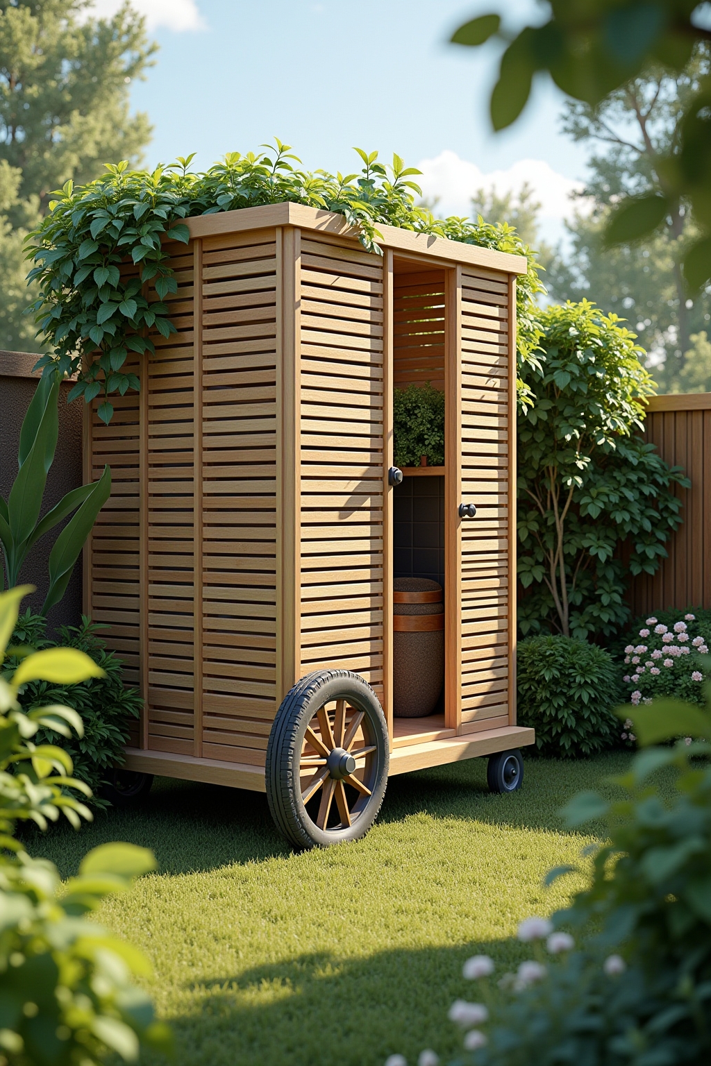 kreativer sichtschutz garten selber bauen outline 8