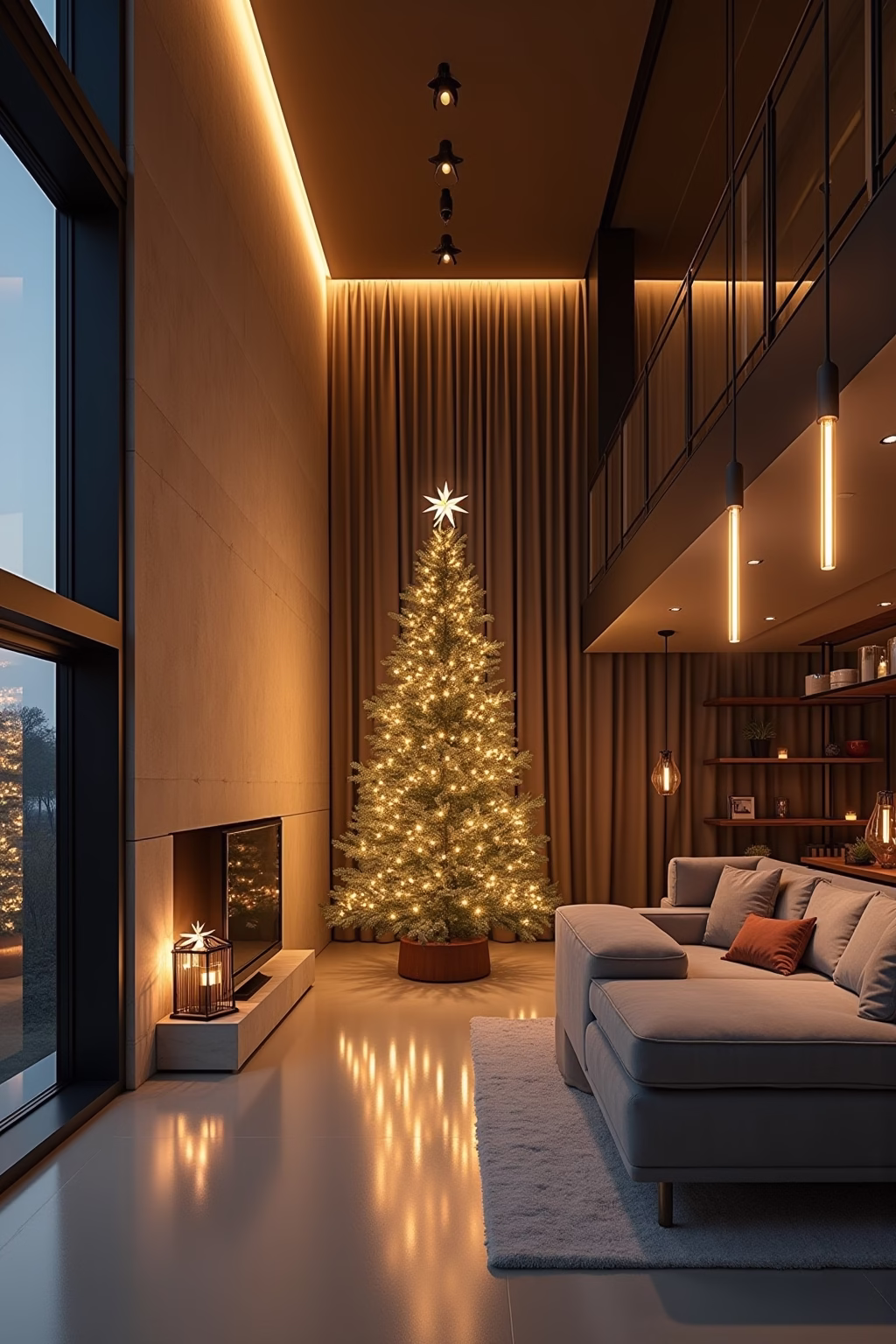 moderne weihnachtsdekoration outline 1