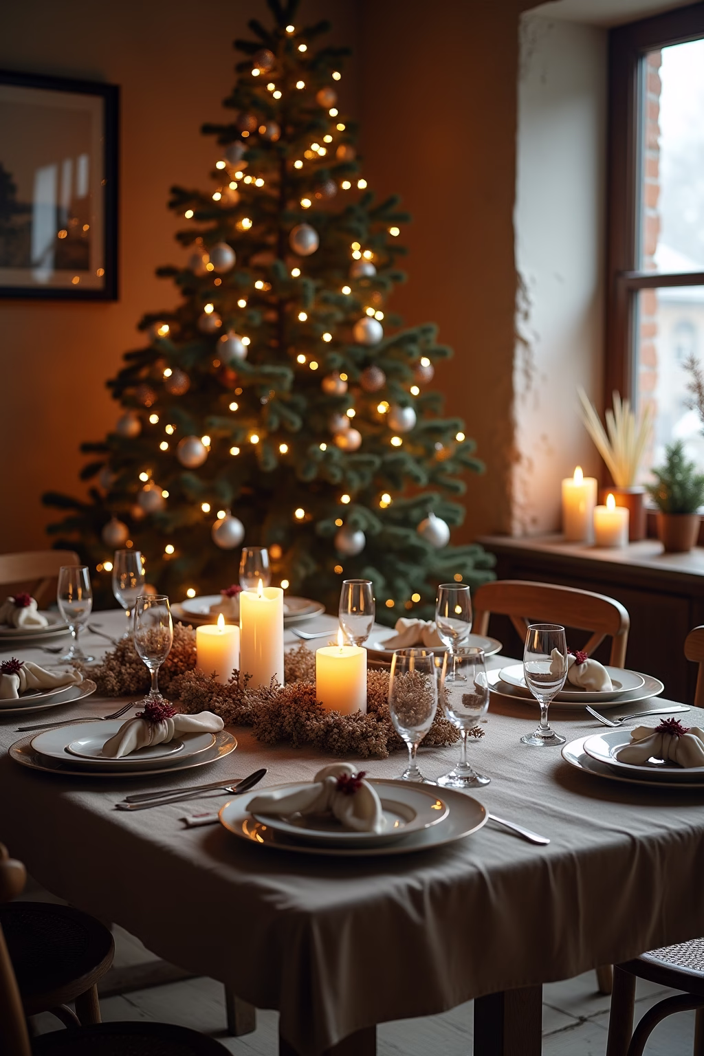 moderne weihnachtsdekoration outline 4