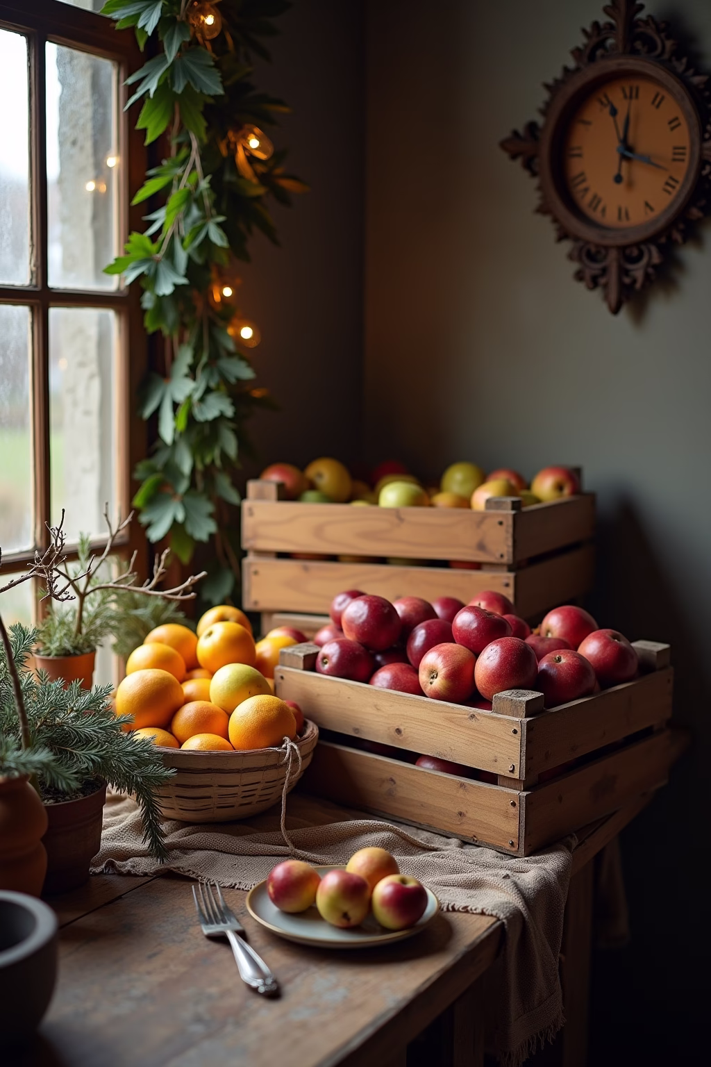 obstkisten deko weihnachten outline 2