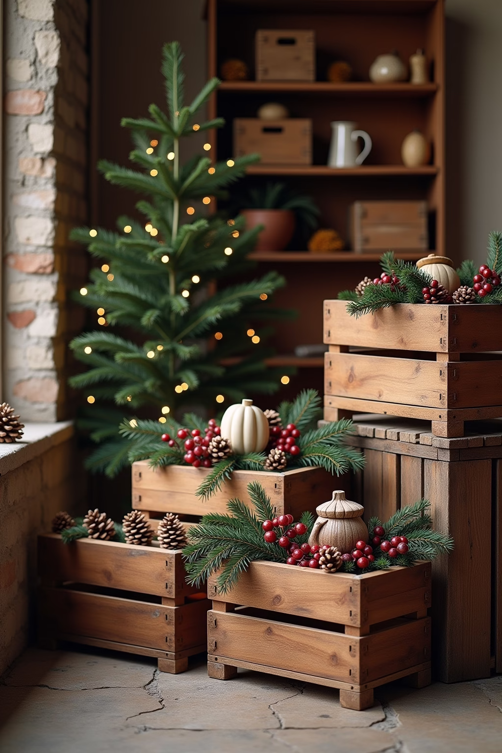 obstkisten deko weihnachten outline 8