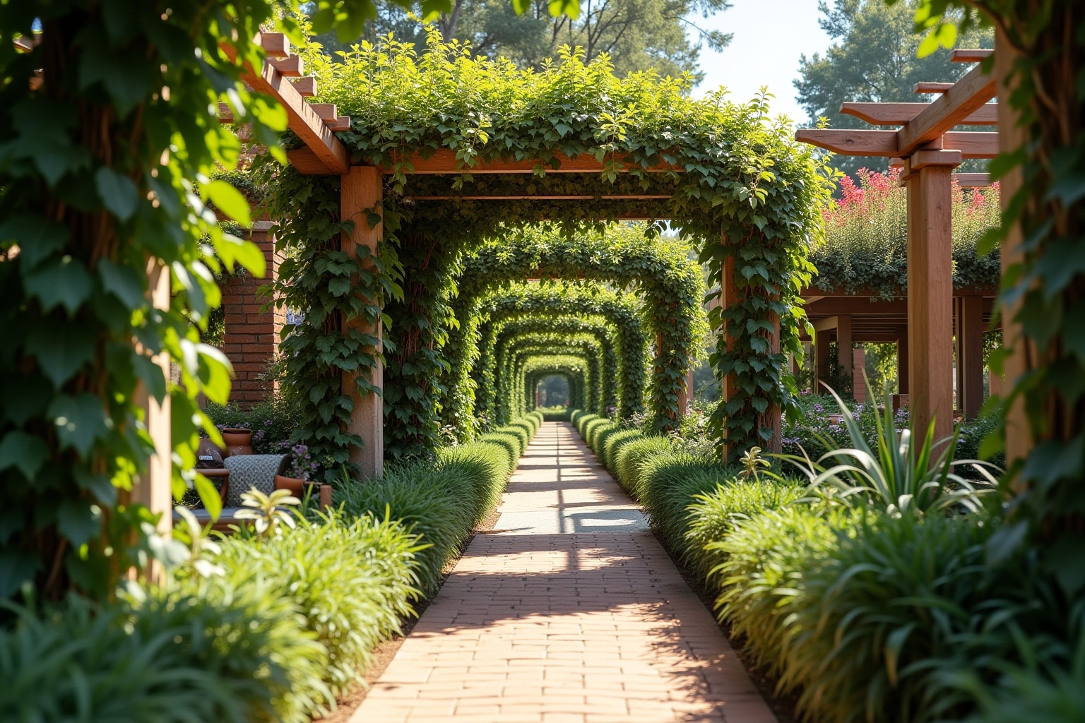 15 Pergola mit Rankpflanzen Ideen