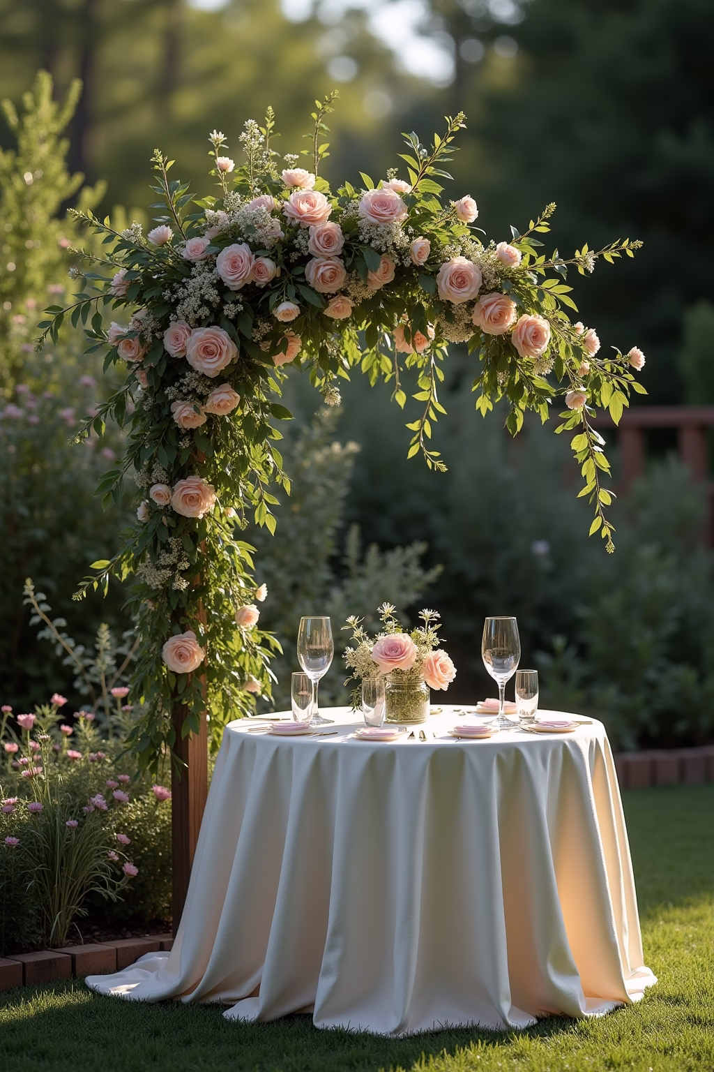 silberhochzeit deko garten selber machen outline 8