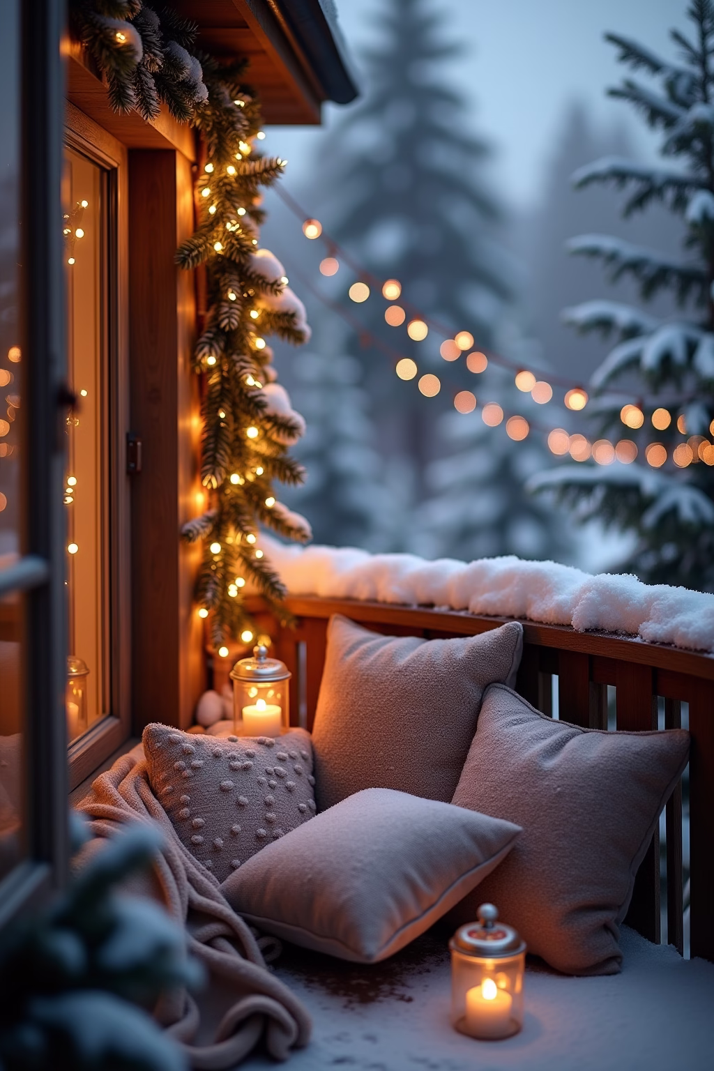 terrasse weihnachtlich dekorieren outline 5