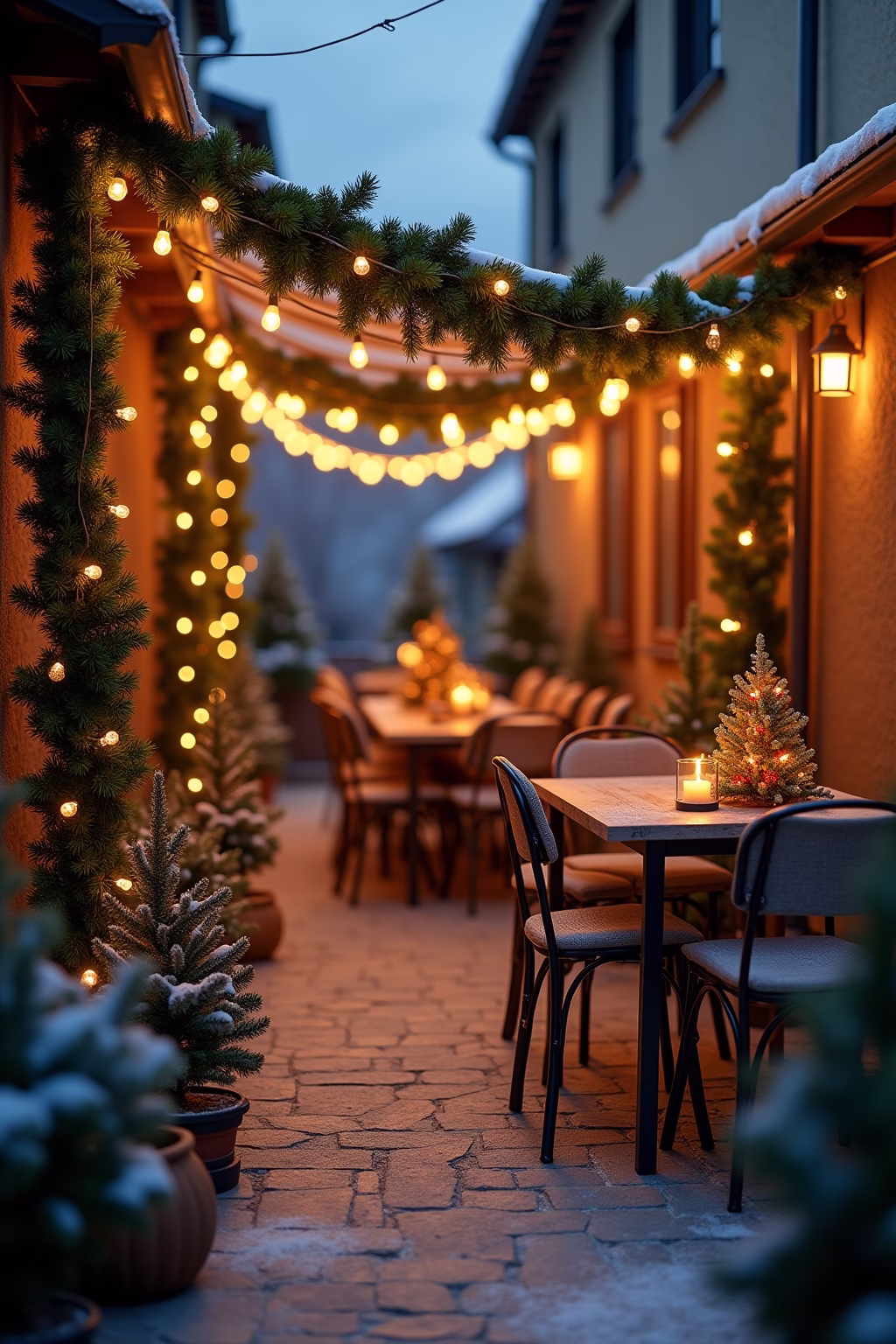 terrasse weihnachtlich dekorieren outline 8