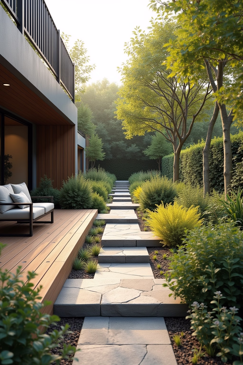 uebergang terrasse garten outline 3