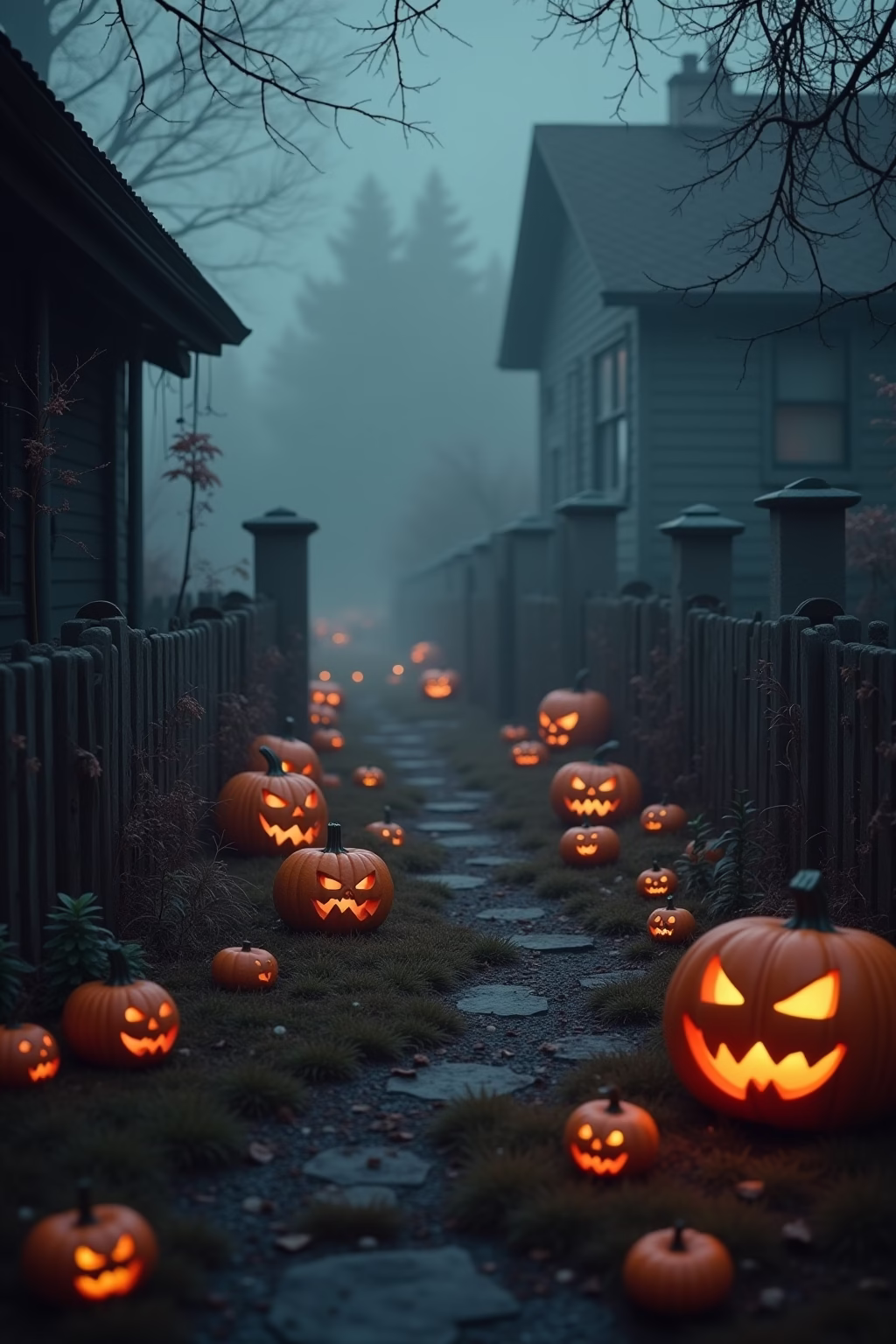 vorgarten halloween deko garten outline 1