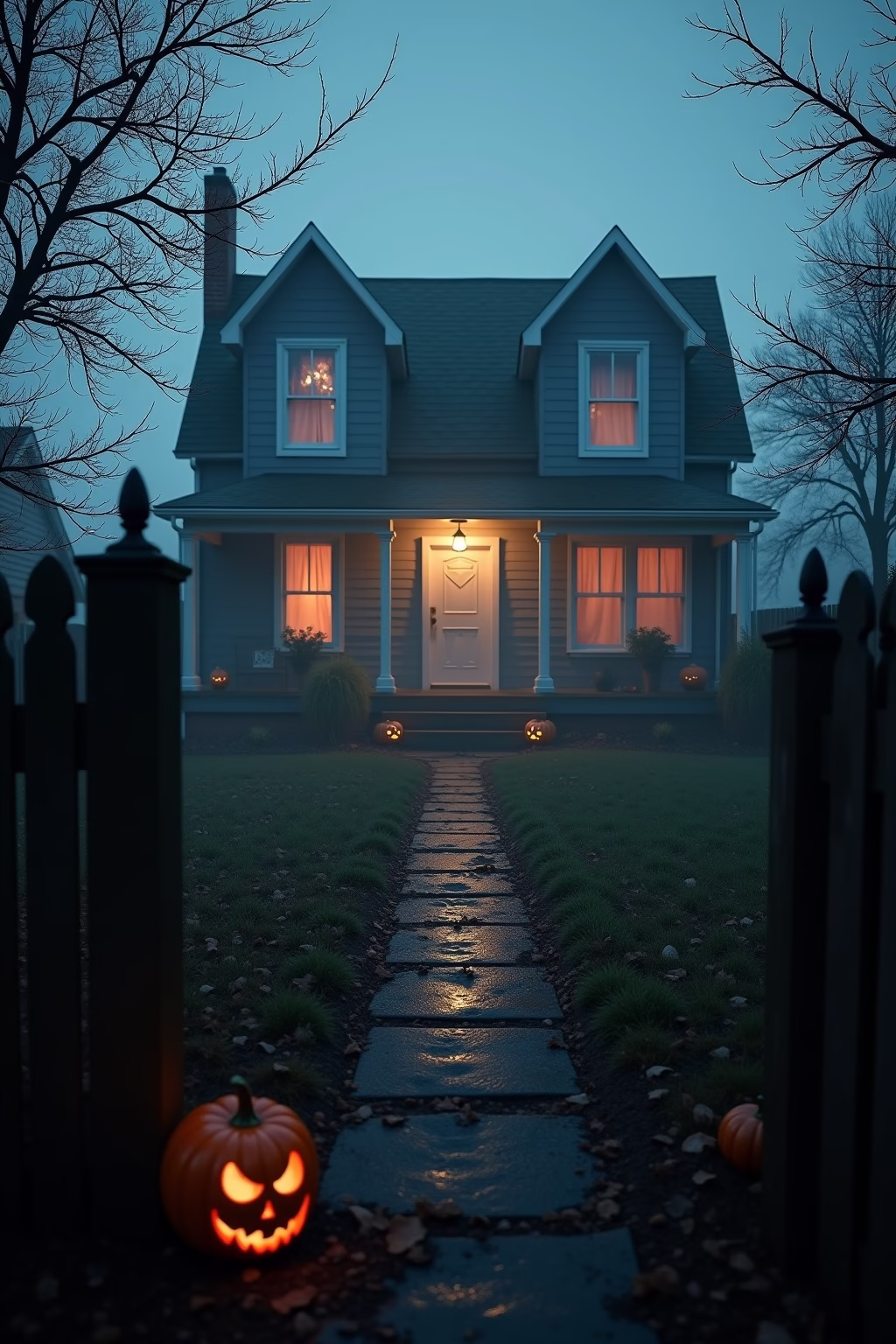 vorgarten halloween deko garten outline 2