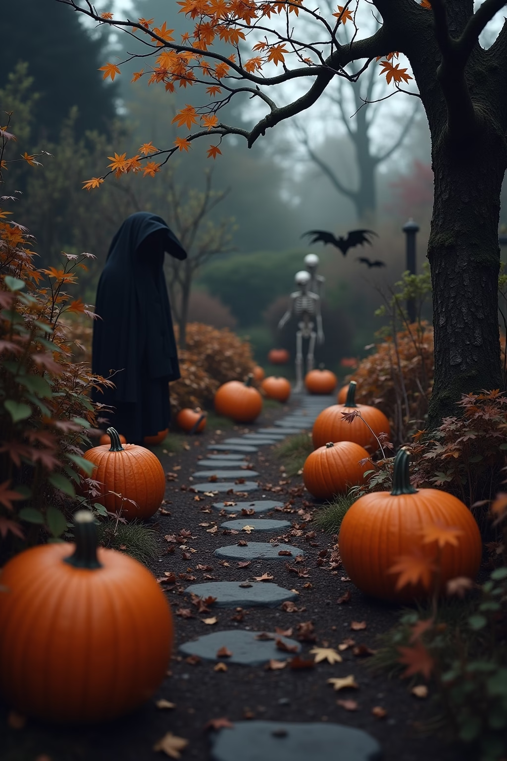 vorgarten halloween deko garten outline 3