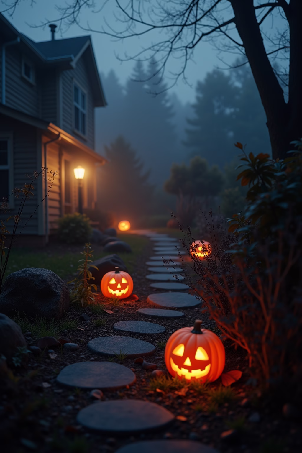 vorgarten halloween deko garten outline 4