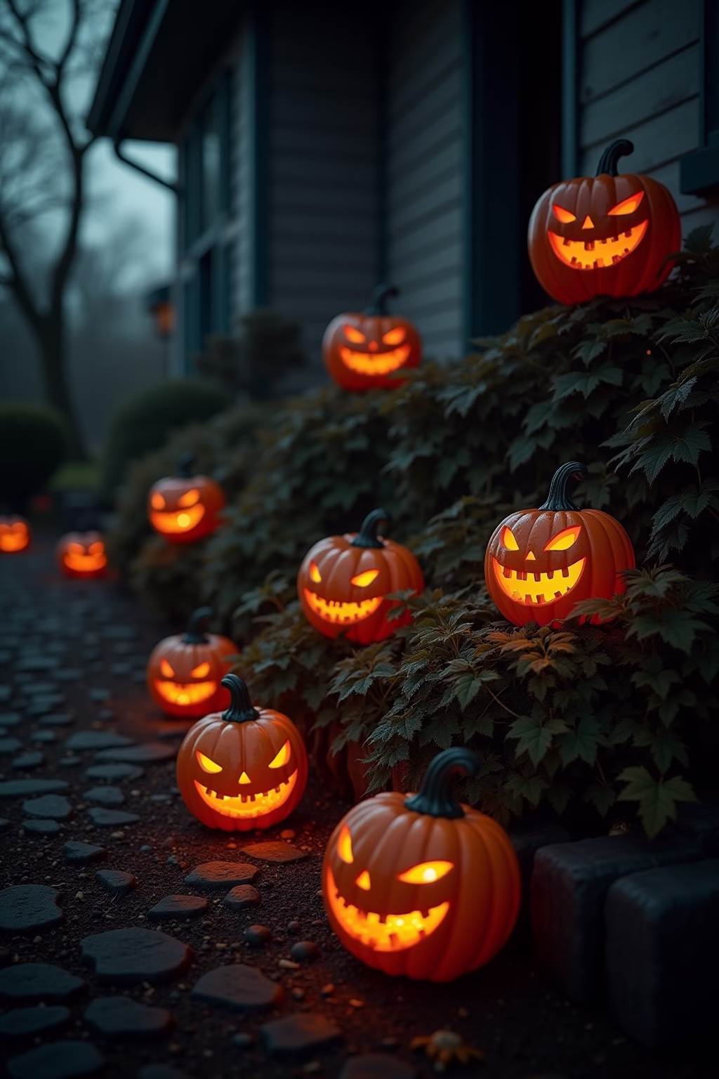 vorgarten halloween deko garten outline 6