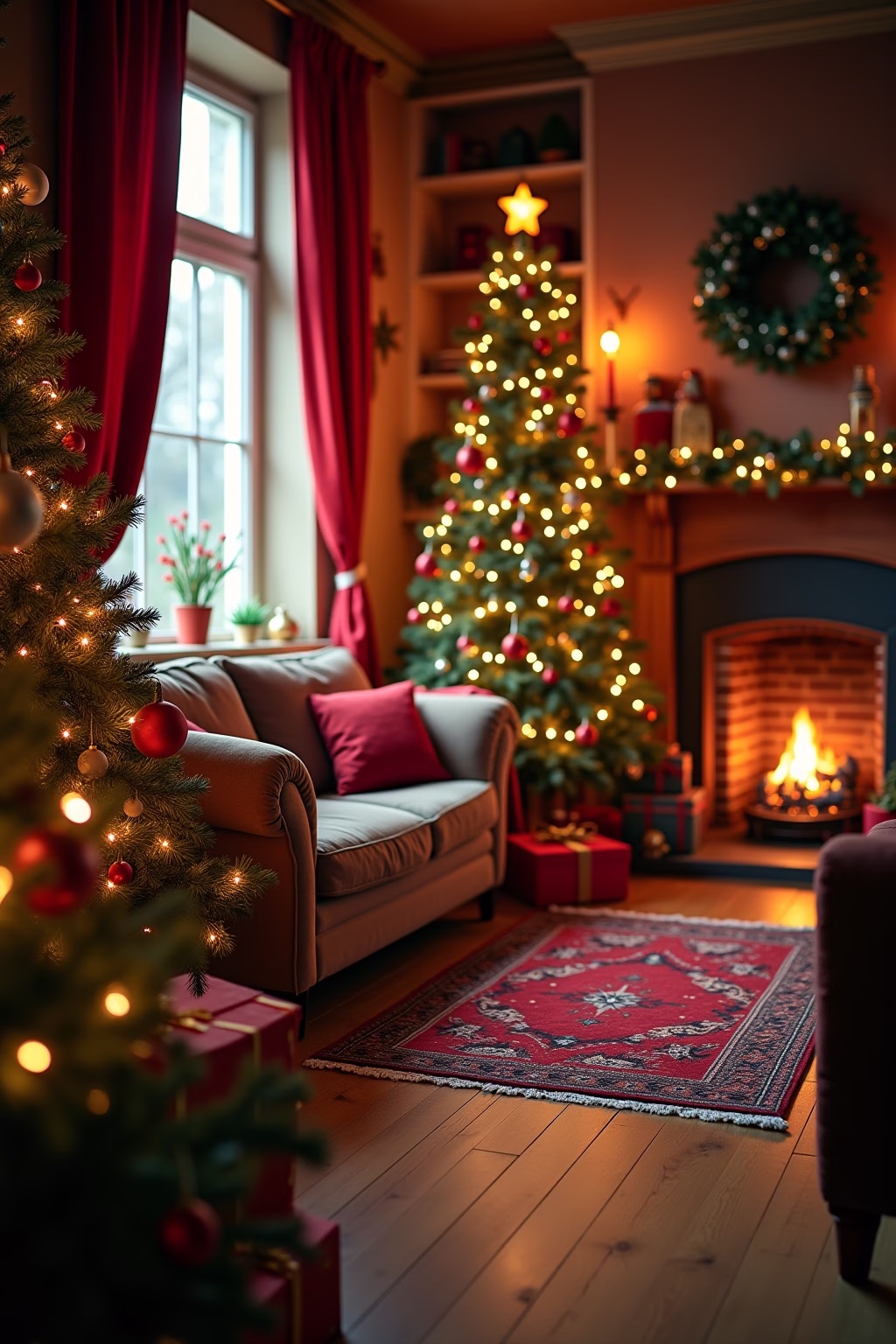 weihnachten haus dekoration outline 2