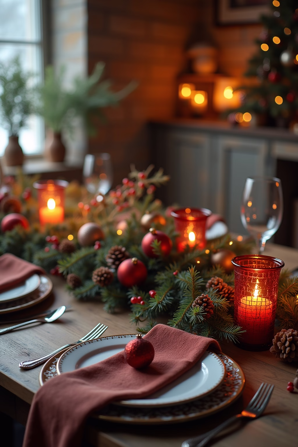 weihnachtliche tischdeko outline 6