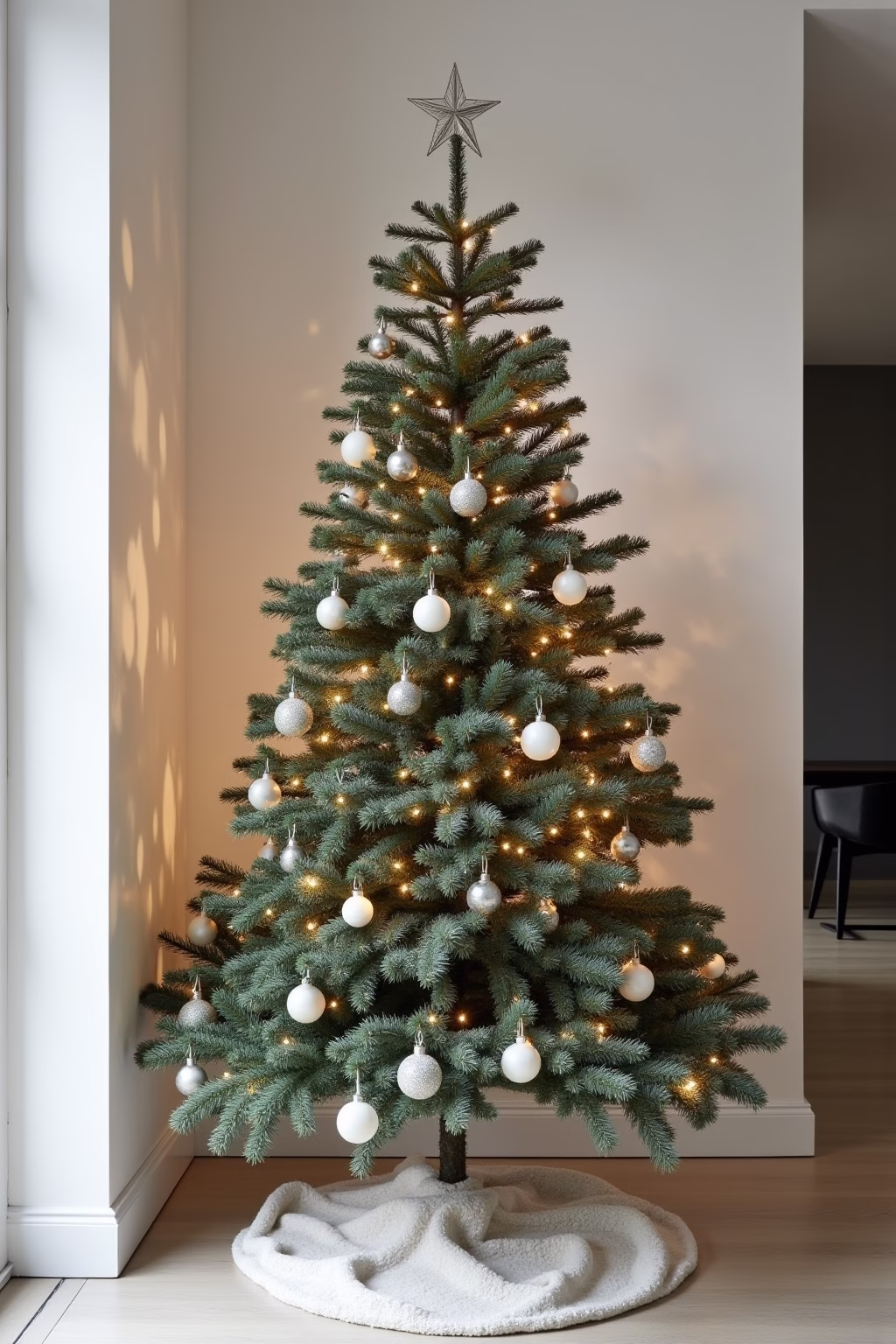 weihnachtsbaum dekoration modern outline 2