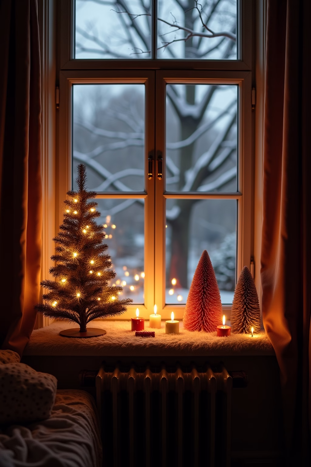 weihnachtsdeko fensterbank innen outline 1