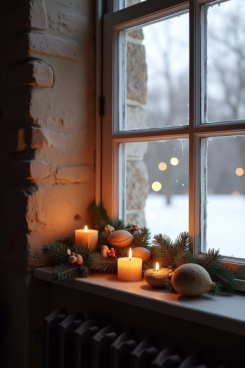 weihnachtsdeko fensterbank innen outline 2