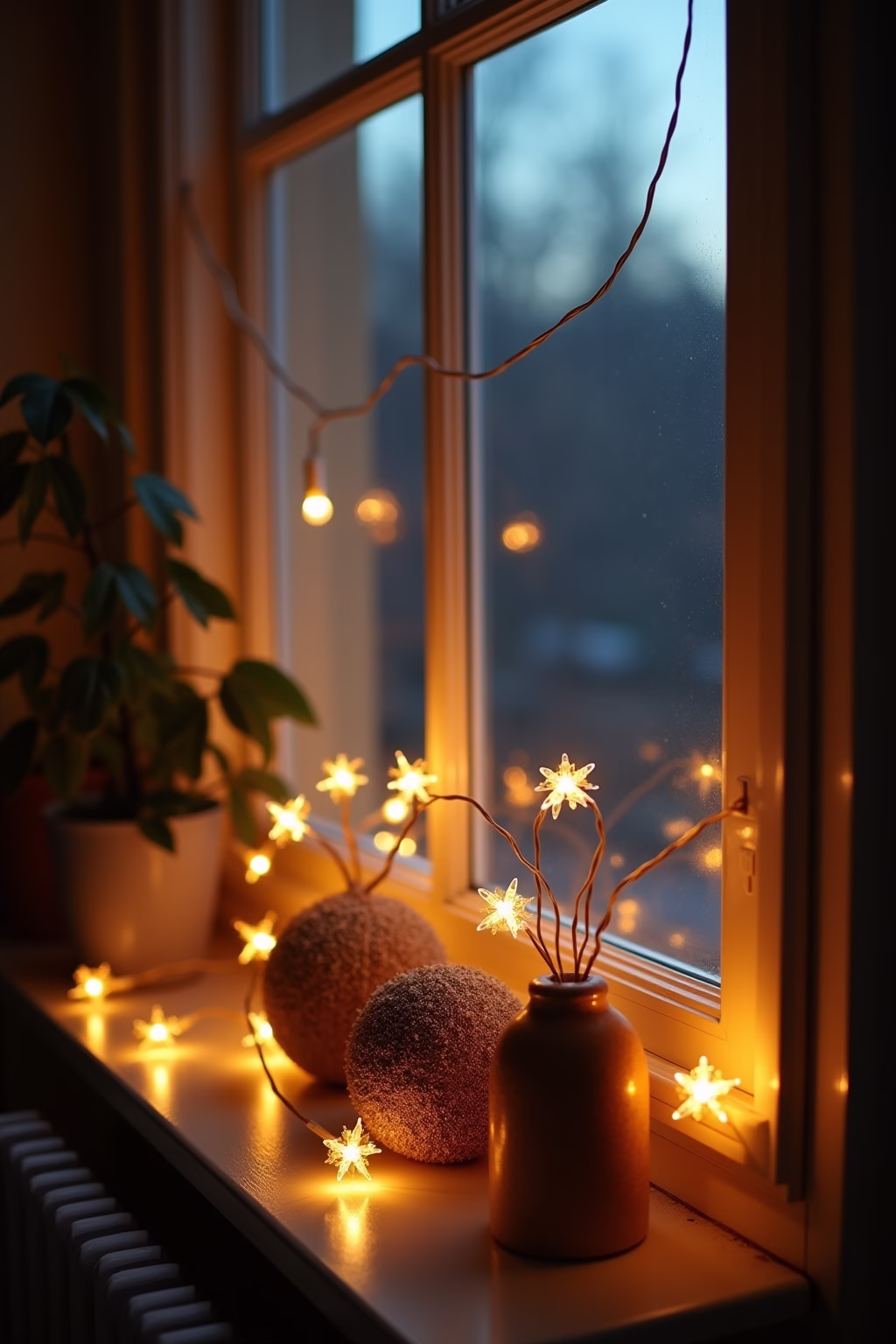 weihnachtsdeko fensterbank innen outline 4