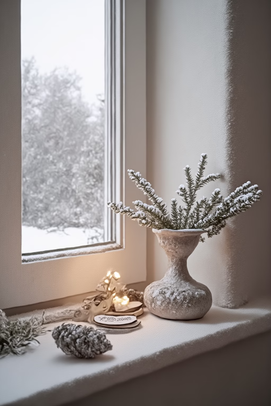 weihnachtsdeko fensterbank innen outline 6