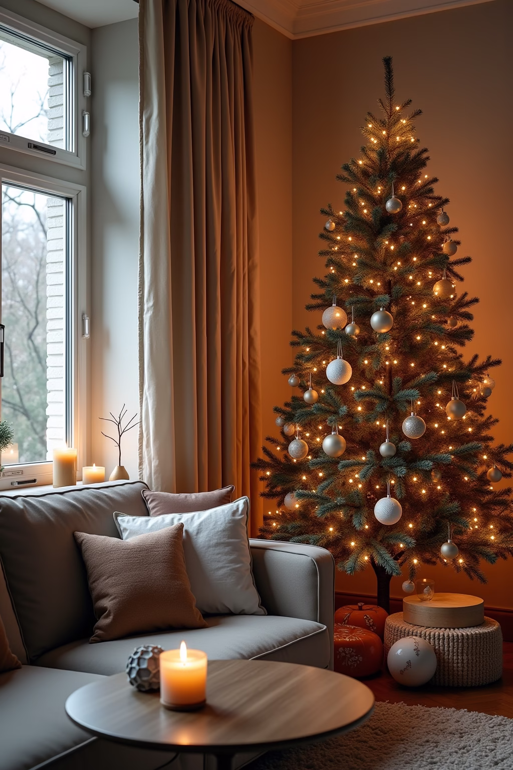 weihnachtsdeko wohnzimmer outline 4