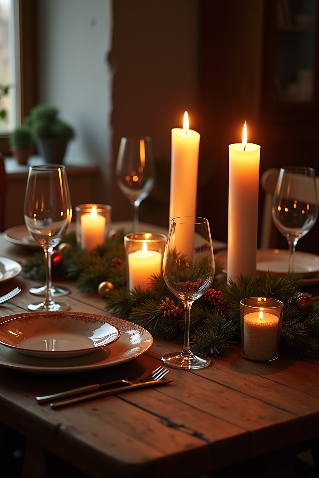 weihnachtsdekoration ideen tisch outline 1