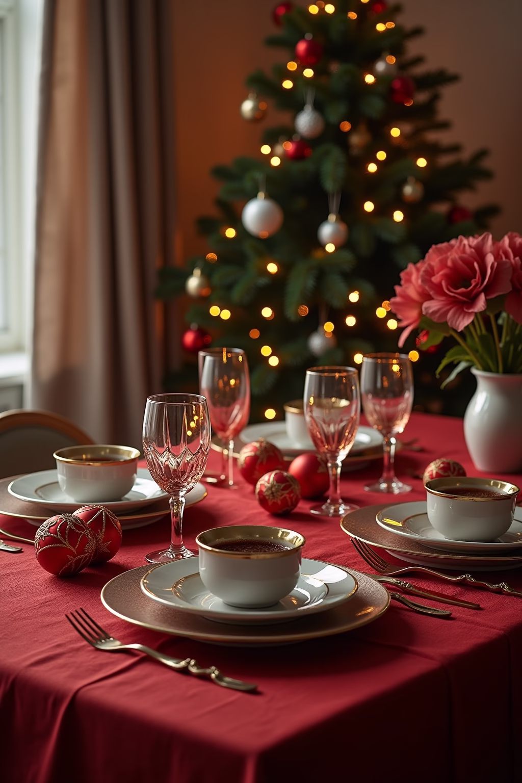 weihnachtsdekoration ideen tisch outline 5