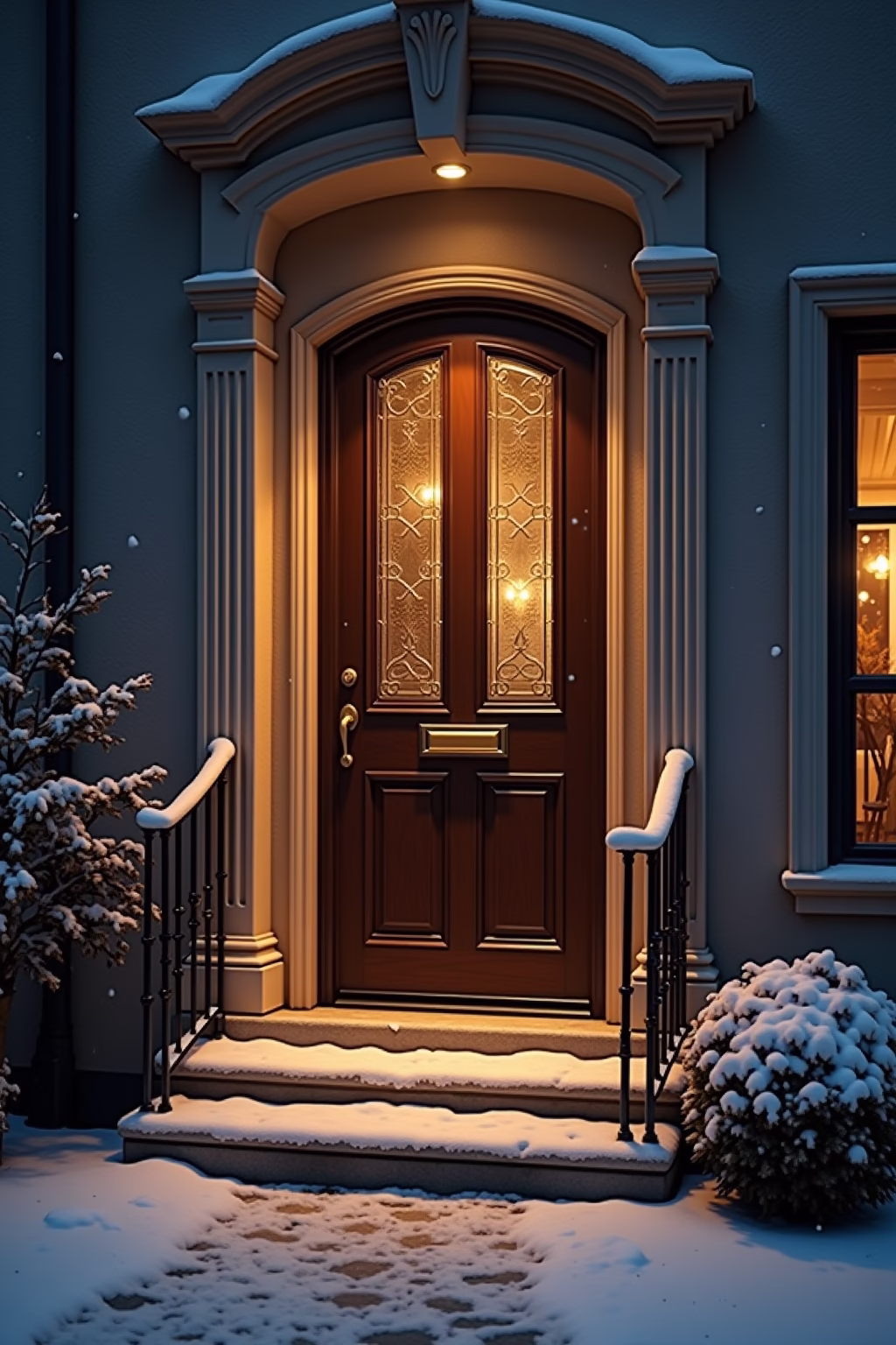 winter deko hauseingang outline 5