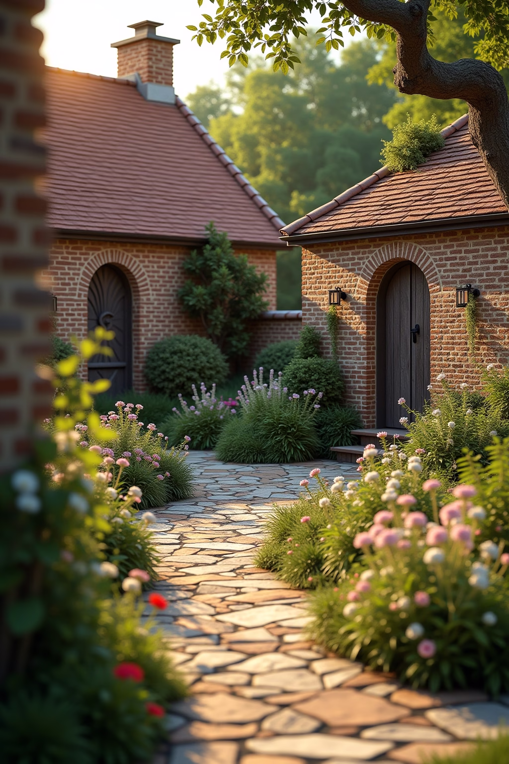 ziegelsteine garten ideen outline 1